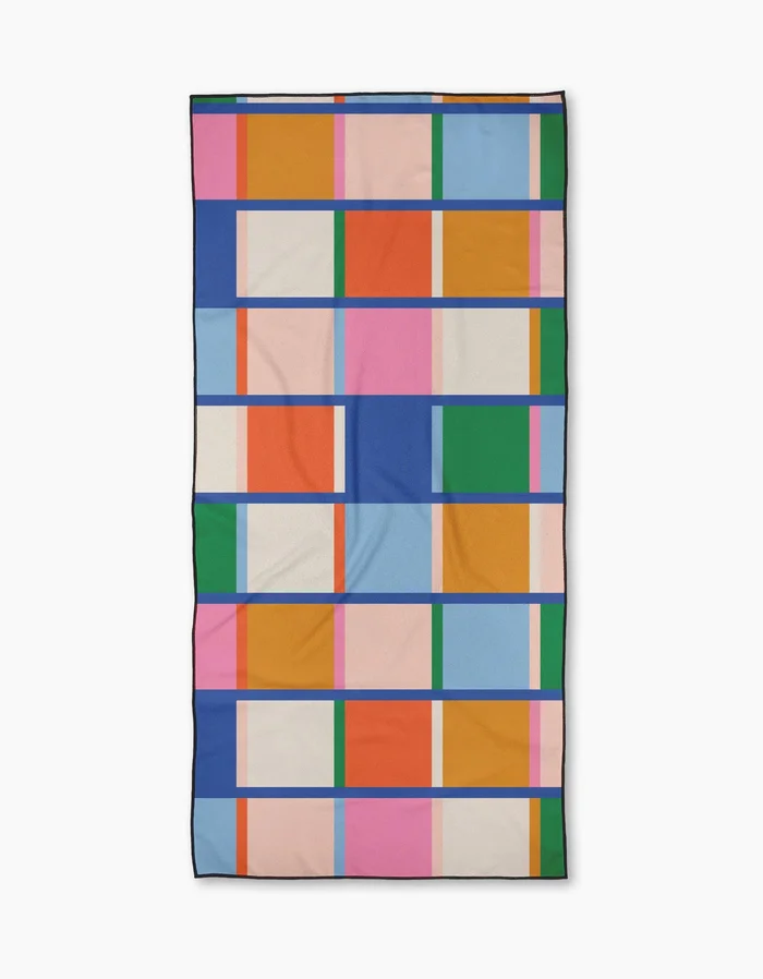 Grid Beach Towel