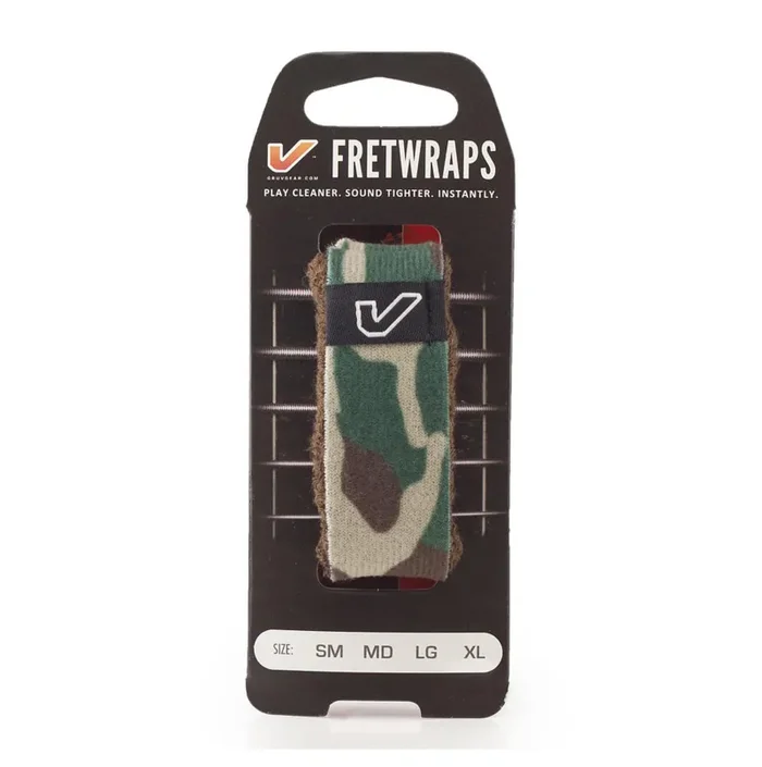 Gruv Gear FW-1PK-CMG-MD FretWraps Camo String Muters 1-Pack, Medium – Camo Brown