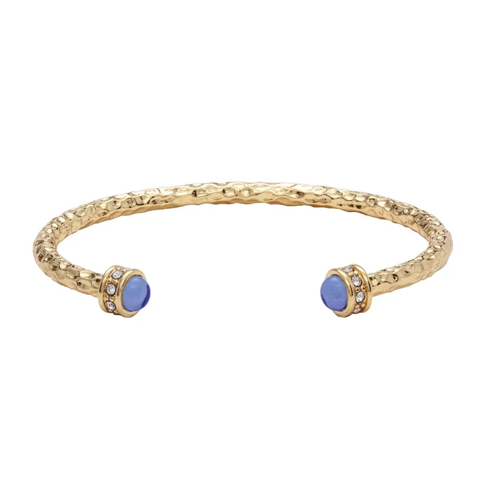 Halcyon Days Hammered Forget-Me-Not Torque Bangle