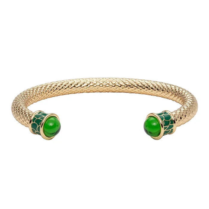 Halcyon Days Salamander Emerald Green Gold Torque Bangle