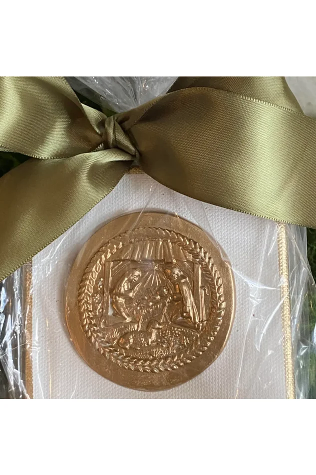 HAND BRUSHED GOLD LEAF NATIVITY ON CANVAS