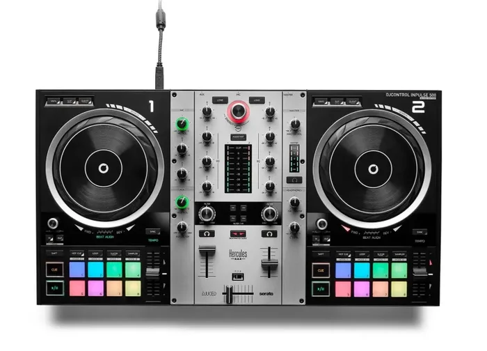 Hercules Inpulse 500 DJ Control with DJUCED Pro License and Serato DJ Lite – Silver Online Sale