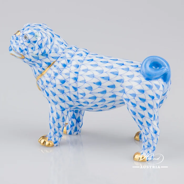 Herend Blue Lola Pug