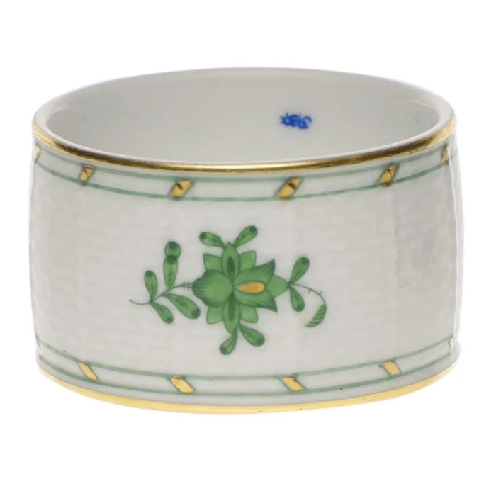 Herend Chinese Bouquet Green Napkin Ring
