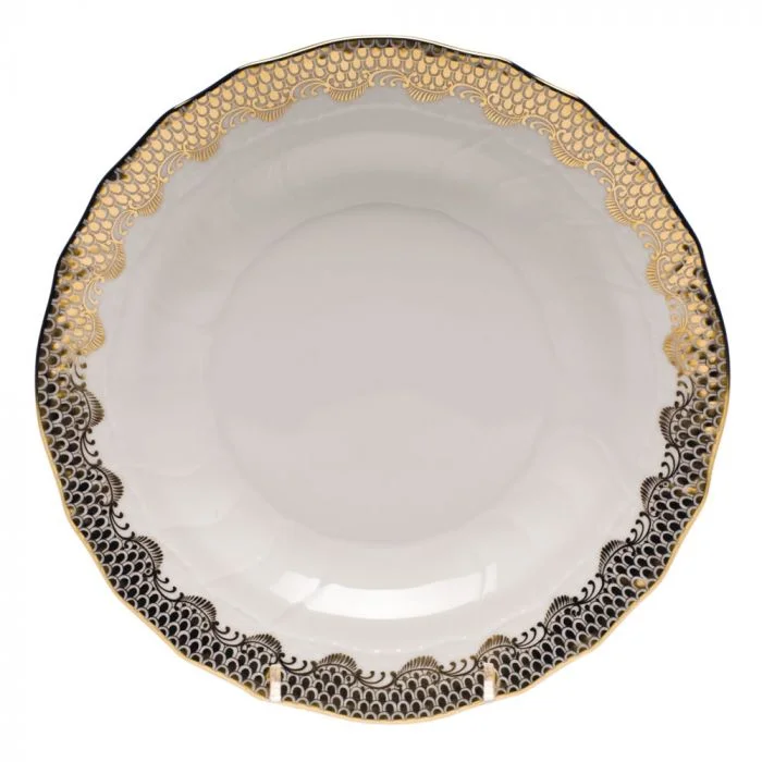 Herend Fish Scale Gold Dessert Plate