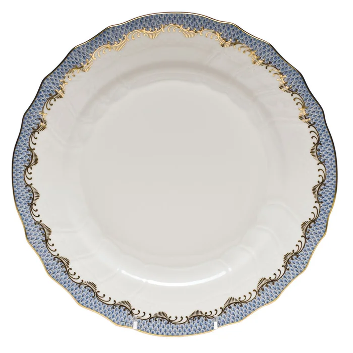 Herend Fish Scale Light Blue Dinner Plate