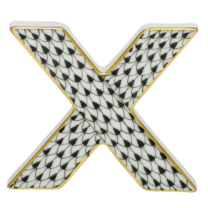 Herend Letter “X”, Black