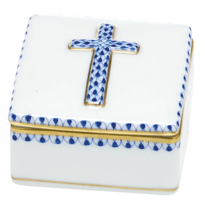 Herend Prayer Box, Sapphire