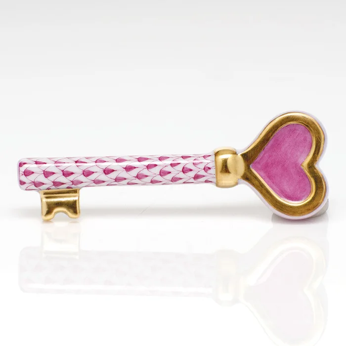 Herend Raspberry Key To My Heart