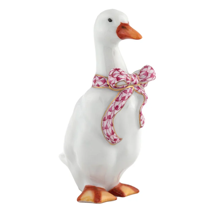 Herend Raspberry Standing Duck