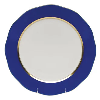 Herend Silk Ribbon Cobalt Blue Charger