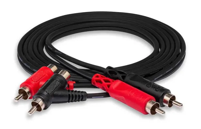 Hosa CRA-201PB, Dual RCA to Dual Piggyback RCA Stereo Interconnect Cable – 1 Meter Hot on Sale