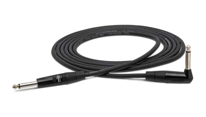 Hosa HGTR-015R, Straight to Right Angle Pro Guitar Cable – 15 Feet