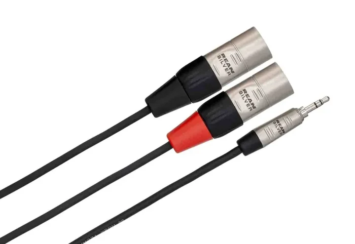 Hosa HMX, 3.5mm TRS Male to Dual XLR Male Pro Stereo Breakout Cable Sale