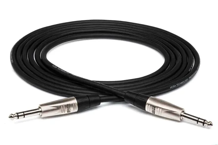 Hosa HSS-015 Pro Balanced Interconnect Cable, REAN 1/4 in TRS to Same – 15 Feet