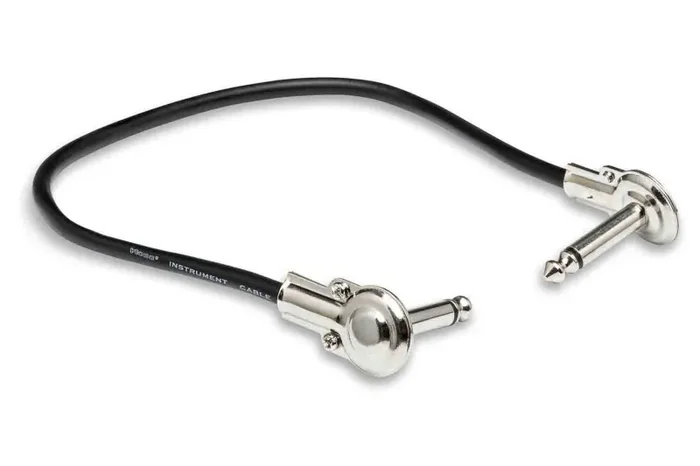 Hosa IRG-101 Guitar Patch Cable, Low-profile Right-angle to Same – 1 Feet
