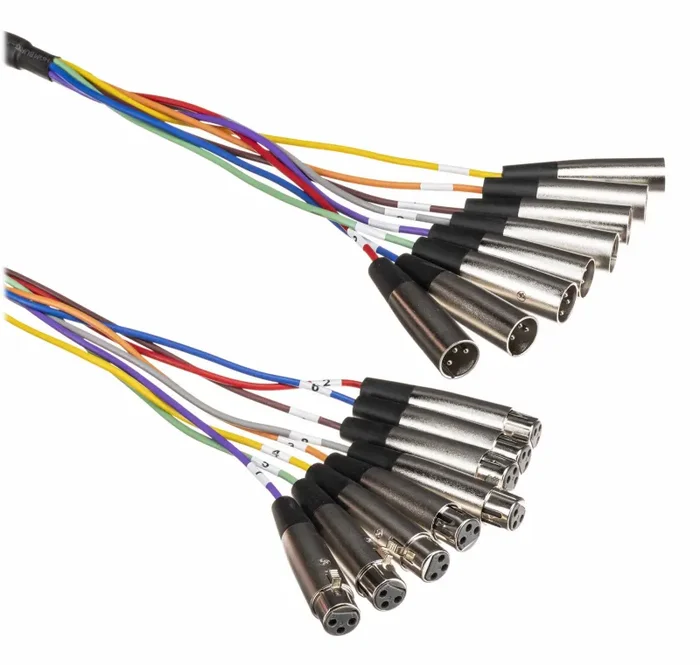 Hosa XLR-80, 8-Channel Male 3-Pin XLR to Female 3-Pin XLR Snake Cable