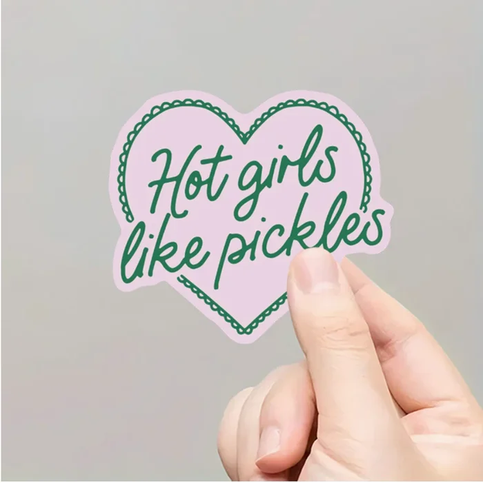 Hot Girls Pickle Sticker – Cute & Quirky Vinyl for Journals