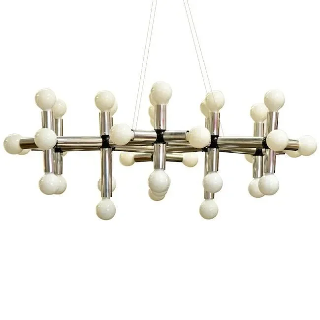 Huge Chrome DNA Chandelier