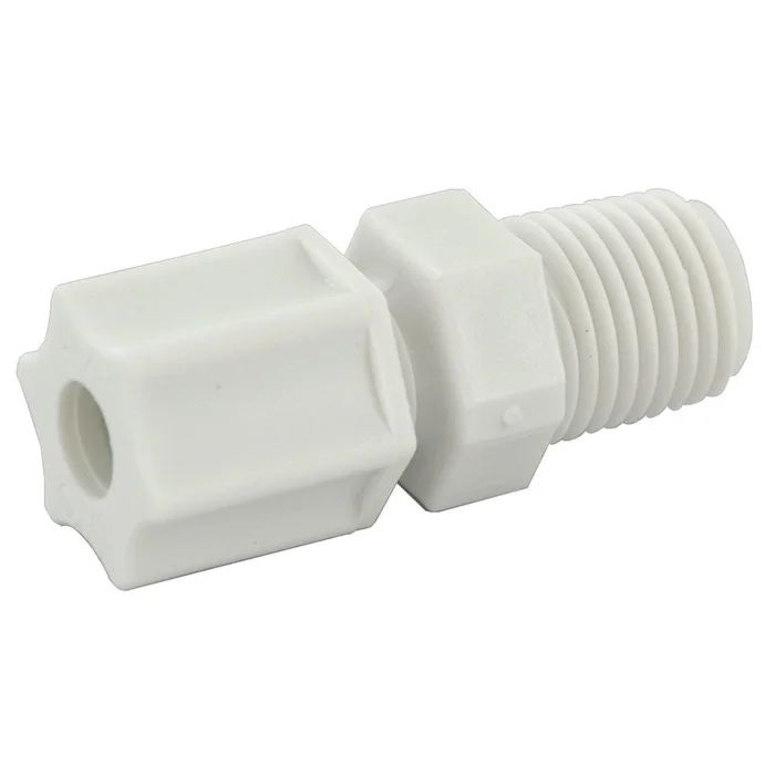 JACO 10-6-8-P-PG Polypropylene Male Connector 3/8 OD Tube x 1/2 MPT