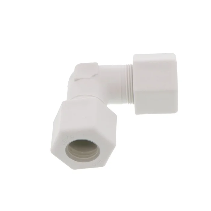 JACO 50-10-P-PG Polypropylene Union Elbow 5/8 OD Tube x 5/8 OD Tube