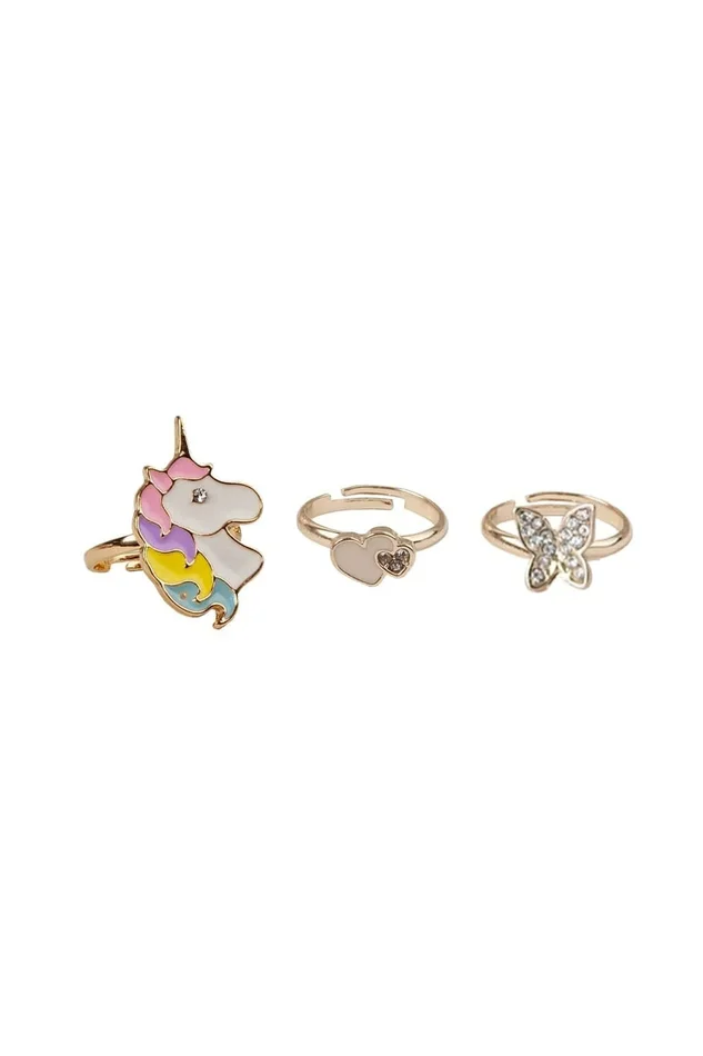 Jewelry (Kids) – Boutique Butterfly & Unicorn Rings (3pc)