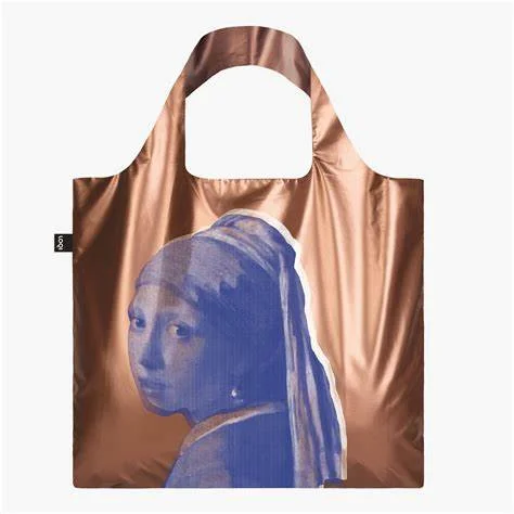 Johannes Vermeer Girl with a Pearl Earring Recycled Bag – Rose Gold