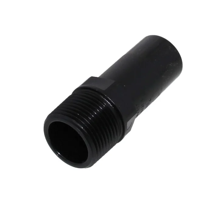 John Guest Black Male Stem Adapter – 1 CTS Stem x 1 NPT