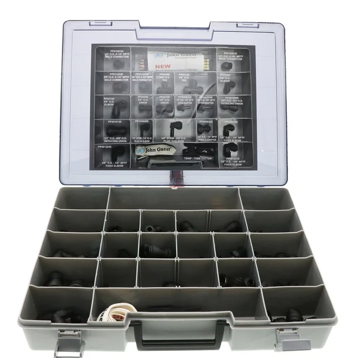 John Guest Installation and Service Kit – 100 Pieces Black Polypro