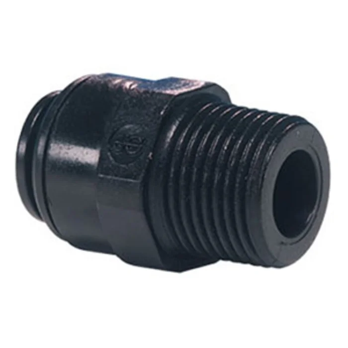 John Guest Male Connector BLACK ACETAL – 15mm x 3/4 BSP