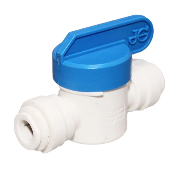 John Guest Shut-Off Valve-Polypro – 8mm Tube x 8mm Tube