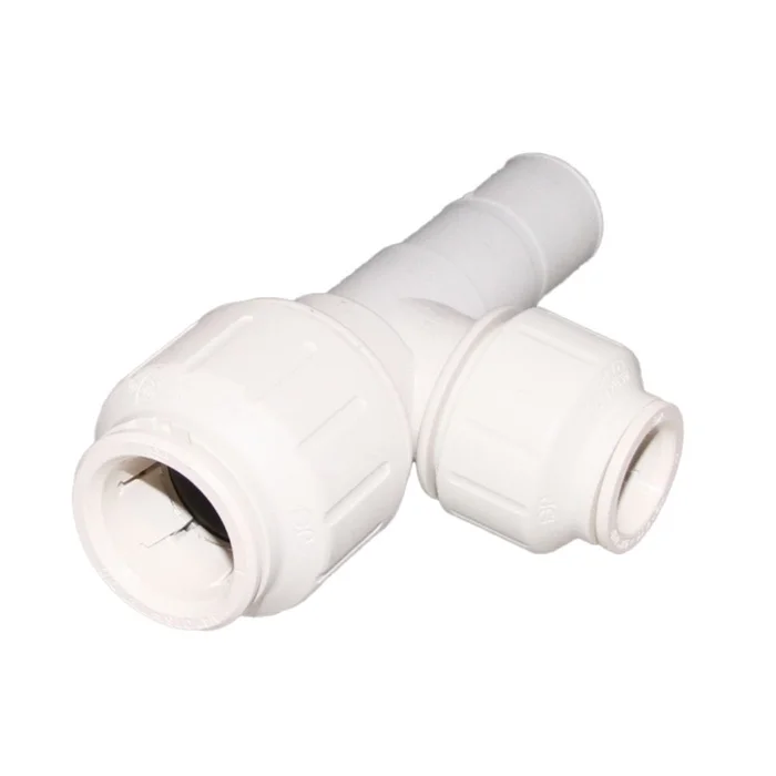 John Guest Stackable Stem Tee – 3/4 CTS x 3/4 CTS Stem x 1/2 CTS Branch