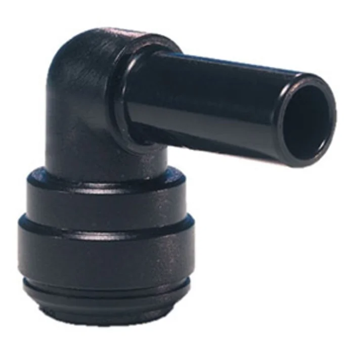 John Guest Stem Elbow BLACK ACETAL – 12mm x 12mm OD Stem