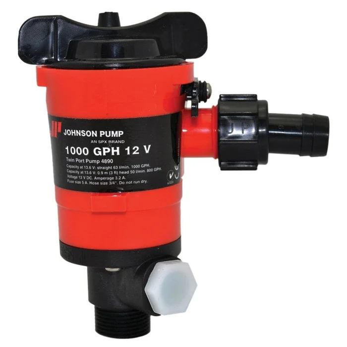 Johnson Pump – Marine Twin Port Aerator Pump 1000 GPH