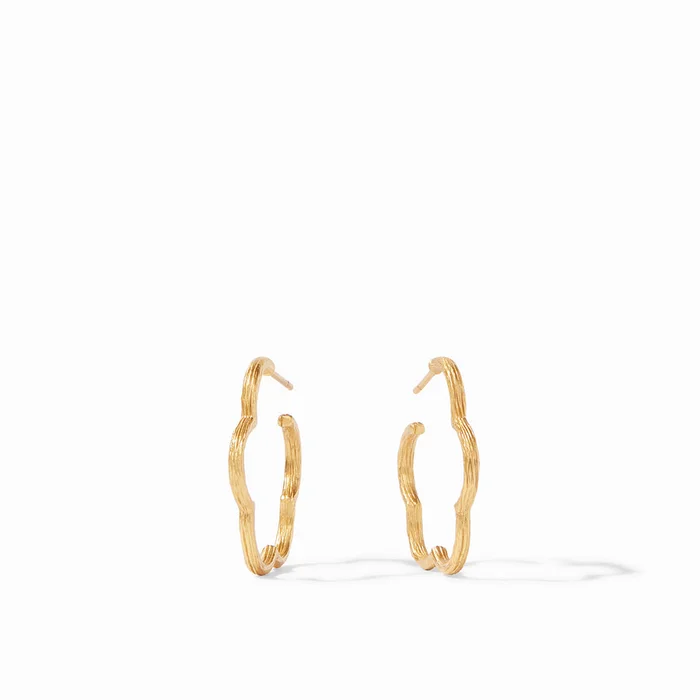 Julie Vos Gardenia Textured Small Hoop Earrings