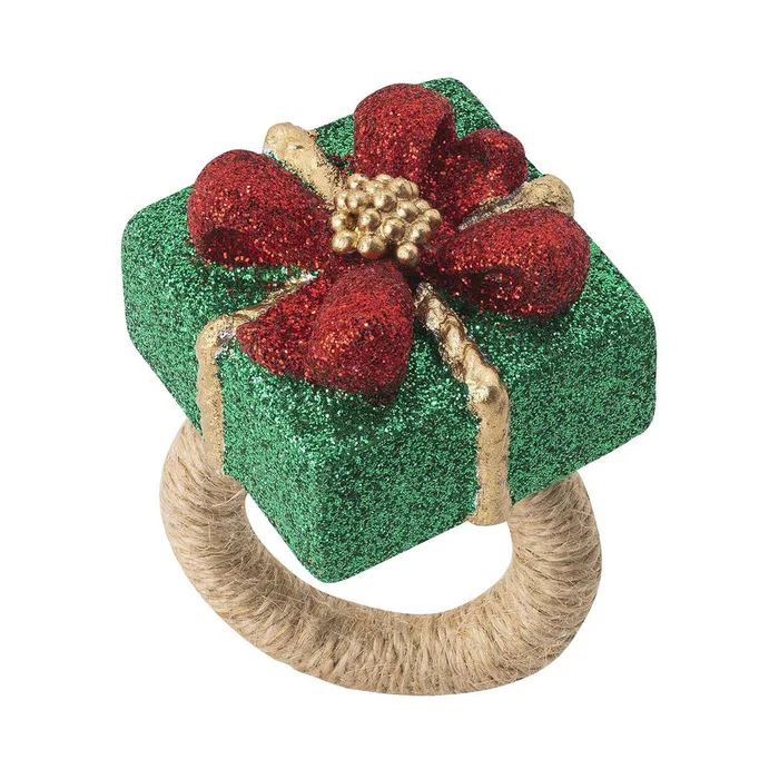 Juliska Berry & Thread Present Napkin Rings, Set Of 4