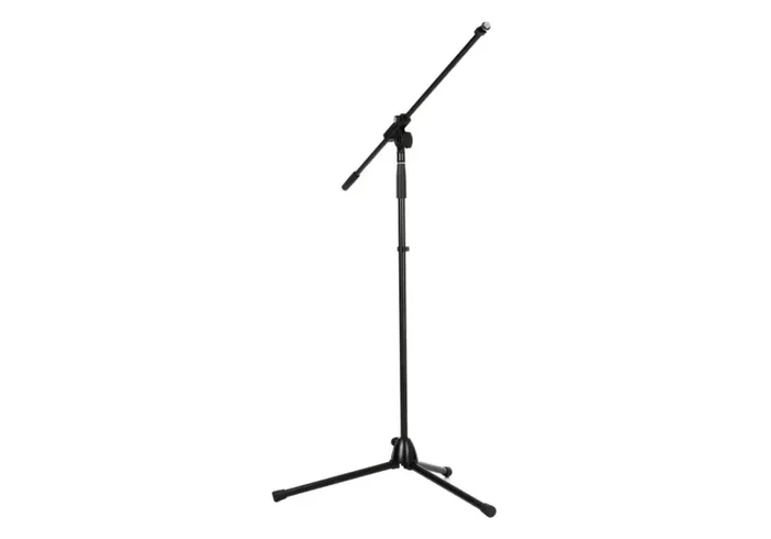 K&M 21070 Tripod Microphone Stand with Fixed Boom Arm – Black