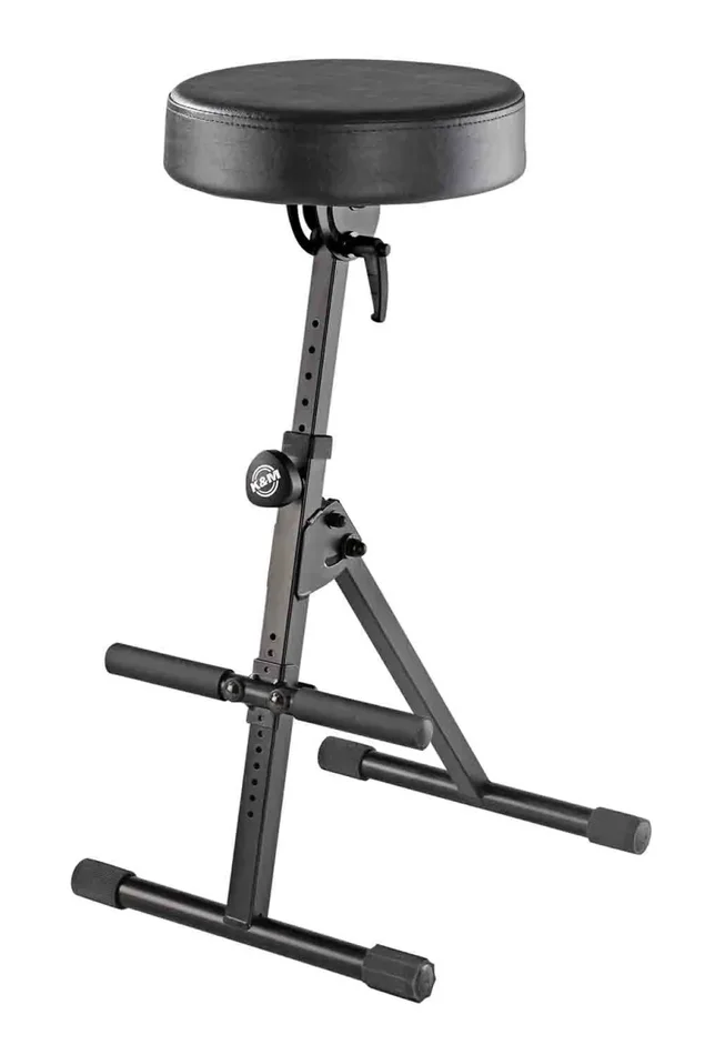 K&M Performer and Musicians Stool with Pneumatic Lift – Black