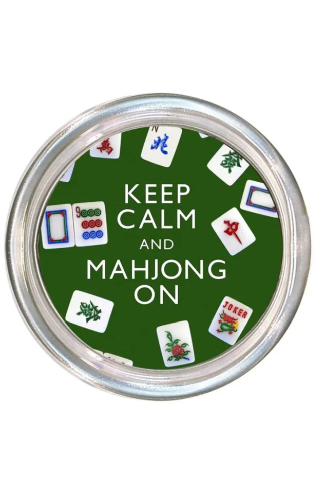 KEEP CALM & MAHJONG ON GREEN COASTER