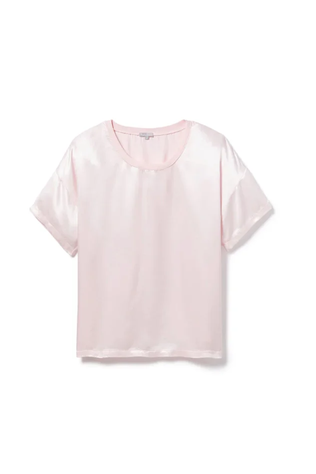Kennedy Satin Crew-Neck Tee