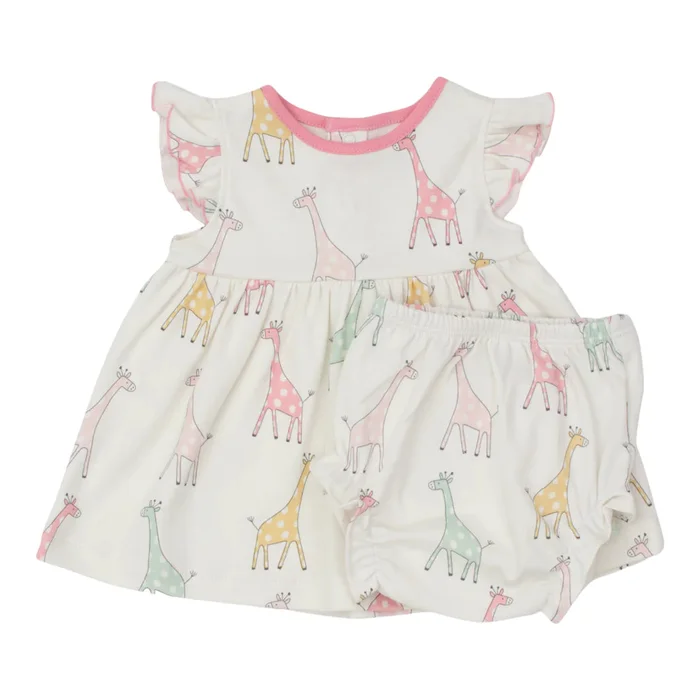 Kissy Kissy Pink Giraffe Friends Dress Set