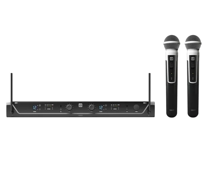 LD Systems U3047 HHD2 Dual Wireless Microphone System with Two Dynamic Handheld Microphone