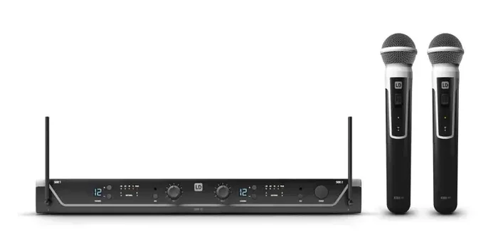 LD Systems U305.1 HHD 2 Wireless Microphone System with 2 x Dynamic Handheld Microphone – 514 – 542 MHz