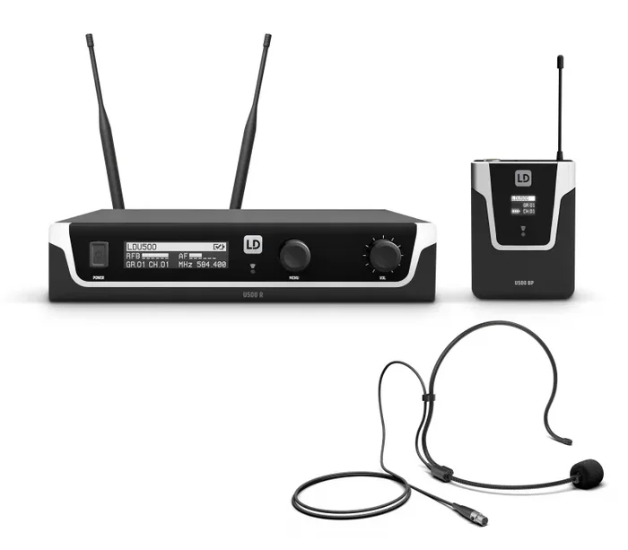 LD Systems U505.1 BPH US, Wireless Microphone System with Bodypack and Headset – 512 – 542 MHz