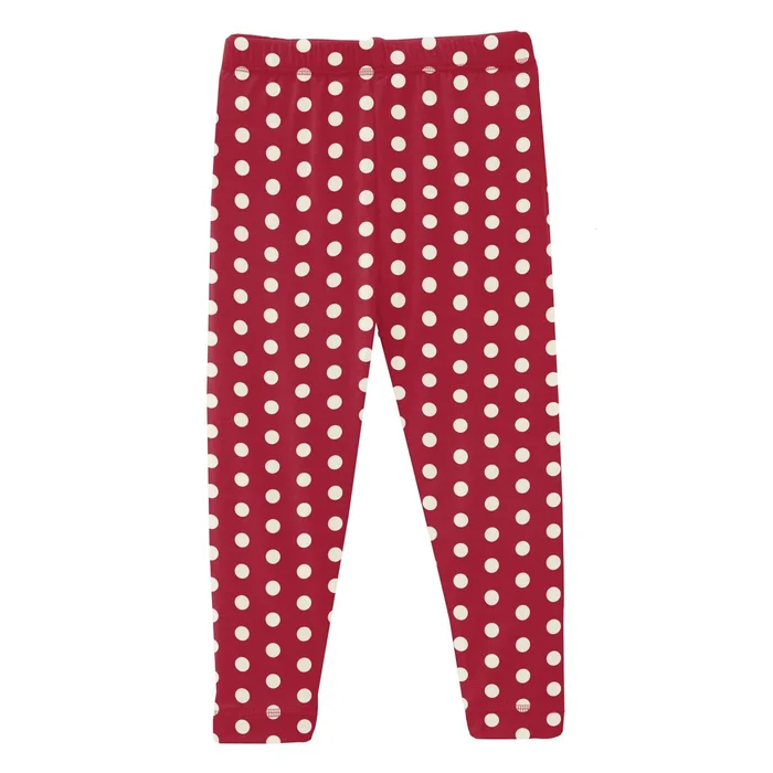 Leggings – Candy Apple Polka Dots