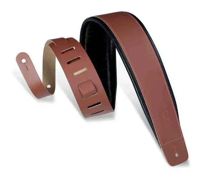 Levy’s Leathers DM1PD-WAL 3″ Leather Guitar Strap – Brown Discount