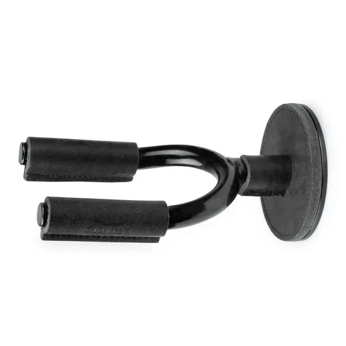 Levy’s Leathers LVY-FGHNGR-BKBK Black Forged Guitar Hanger with Black Leather