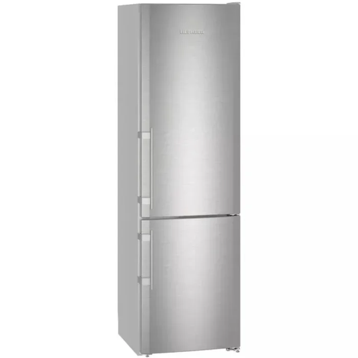 Liebherr CS1360B 24 Inch Counter Depth Bottom-Freezer Refrigerator with Factory-Installed Ice Maker, Stainless Back Wall, DuoCooling, Electronic Display, GlassLine Shelves, SmartSteel, SuperQuiet, SuperCool, SuperFrost, LED Lighting, 12.7 cu. ft. Capacity