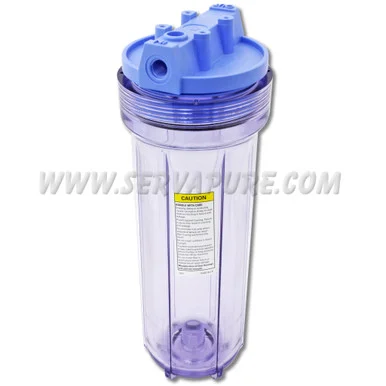 LIMITED QUANTITIES – REPLACED BY 158117 – Pentek 158116, Slim Line, 1/4” In/Out, 10” Clear/Blue, No PR, PLT4