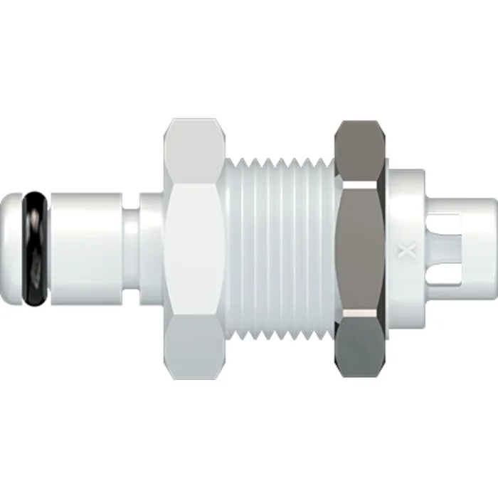 LinkTech 20AC Series Panel Mt. Male, Non-valved, 1/16″ HB, Natural Acetal